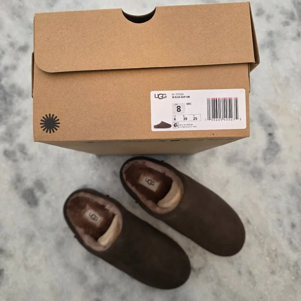 New UGG Elea Slip-On in Dark Cocoa - Picture 5 of 6